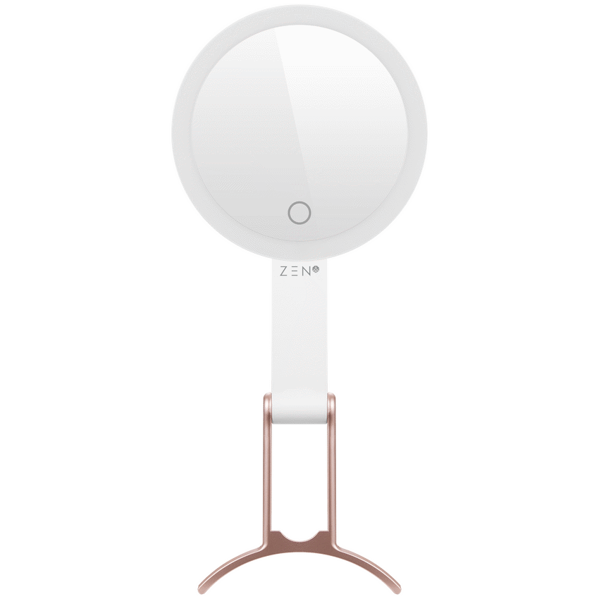 ZEN JestSet Series Portable Handheld LED Mirror - White