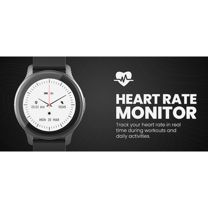 Volkano Active Tech Trend series Watch with heart rate monitor - Black