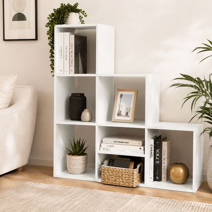 Everfurn Hexagon Bookshelf, High Pressure Laminate