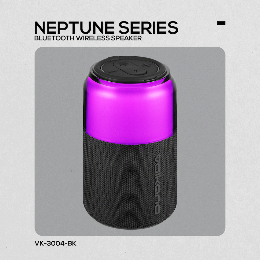 Volkano Neptune Bluetooth Wireless Speaker - Black