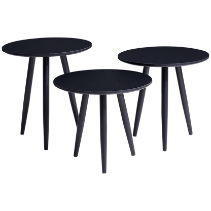 Everfurn Wooden Finish 3 - Piece Monaco Coffee Table