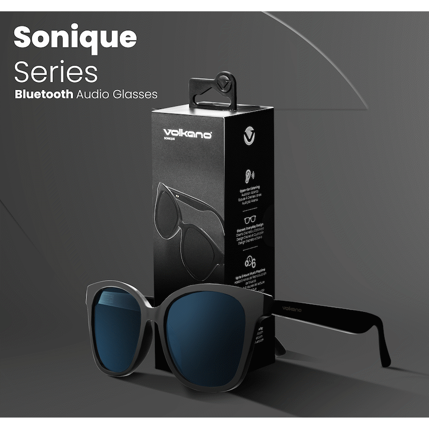 Volkano Sonique Series Bluetooth Audio Glasses - Dark Lenses