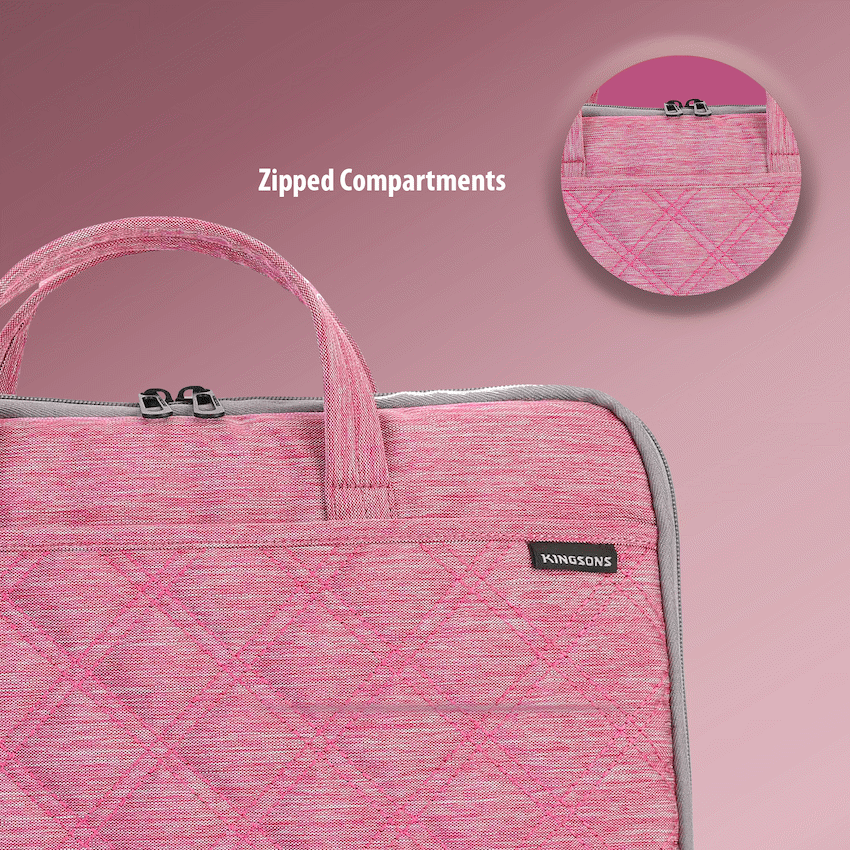 Kingsons 15.6" Ladies Bag Trace Series - Pink