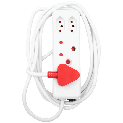 Ellies 4 Way Surge Extension Lead -3M - WT