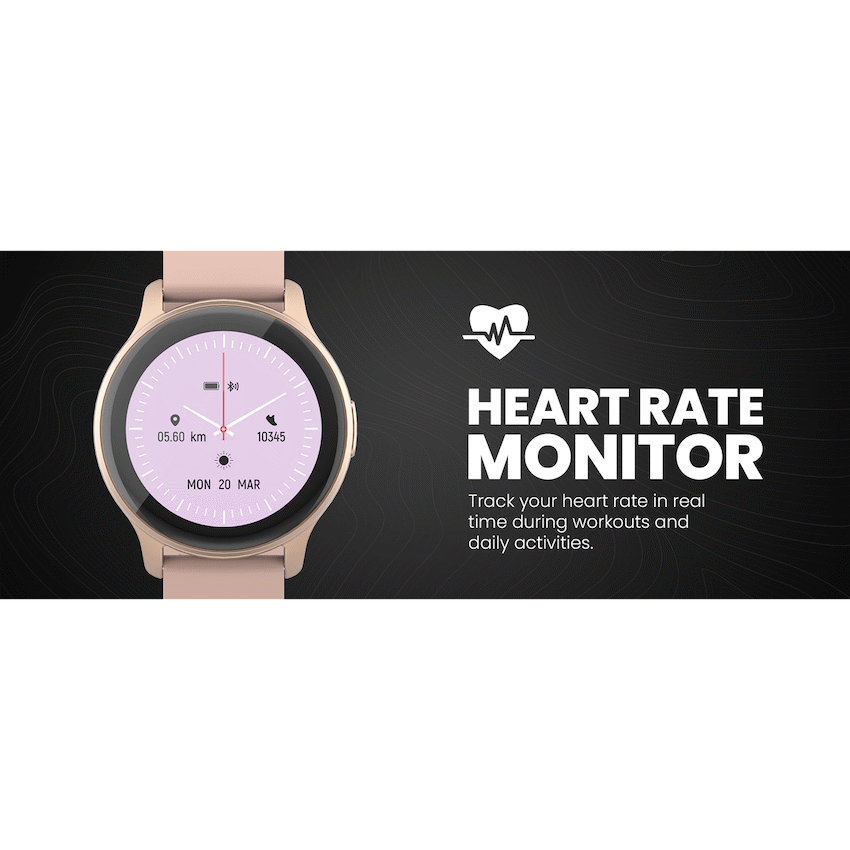 Volkano Active Tech Trend series Watch with heart rate monitor - Gold