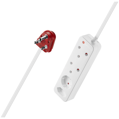 Switched High Surge 4-Way Multiplug 0.5m 1140J