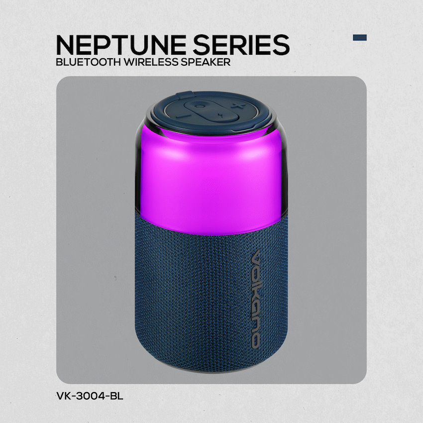 Volkano Neptune Bluetooth Wireless Speaker - Blue