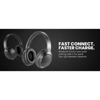 Volkano Odyssey ANC Bluetooth Wireless Headphone - Black