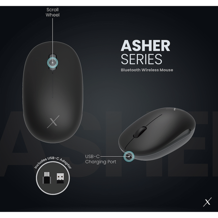 VolkanoX Asher Bluetooth Wireless Mouse - Graphite