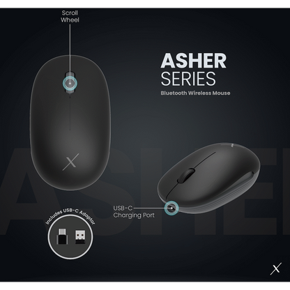 VolkanoX Asher Bluetooth Wireless Mouse - Graphite