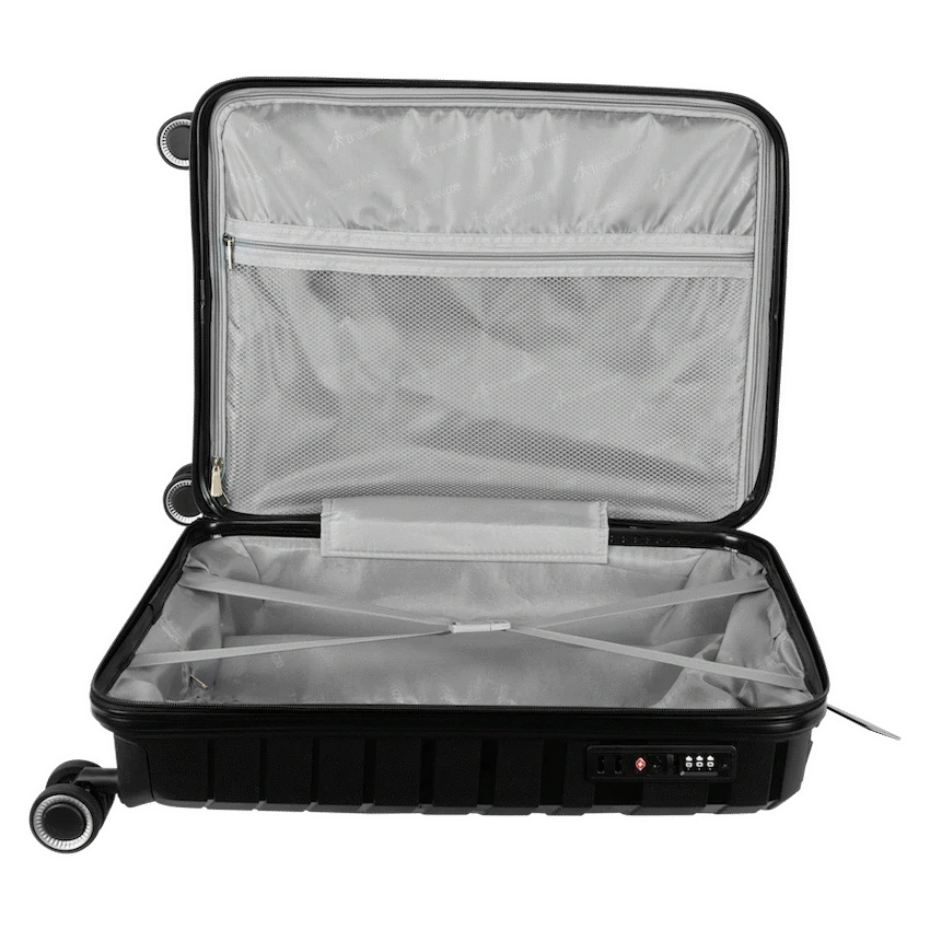 Travelwize Java PP 4-Wheel Spinner 55cm Luggage - Black