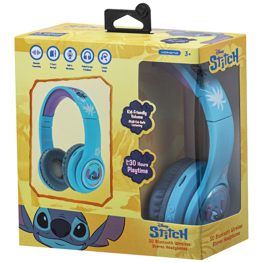 Disney Stitch 3D Bluetooth Headphones
