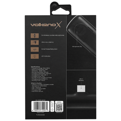 VolkanoX Prodigy 2 Series Wireless Lavalier Microphone