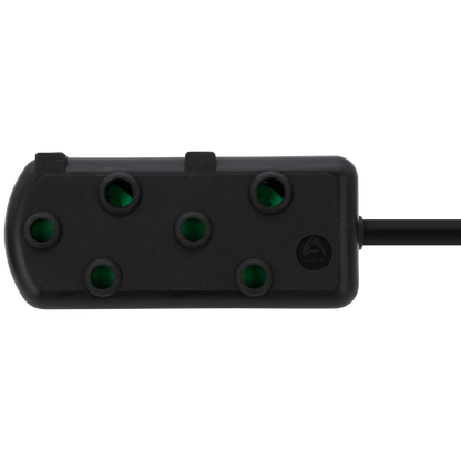 Switched Light Duty Side by Side (SBS) Extension Leads 5m - BK