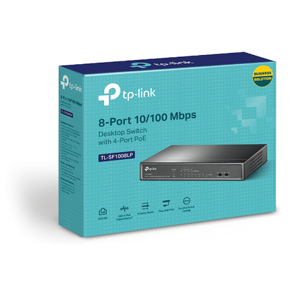 TP-Link TL-SF1008LP 8-Port 10/100Mbps Desktop Switch with 4-Port PoE