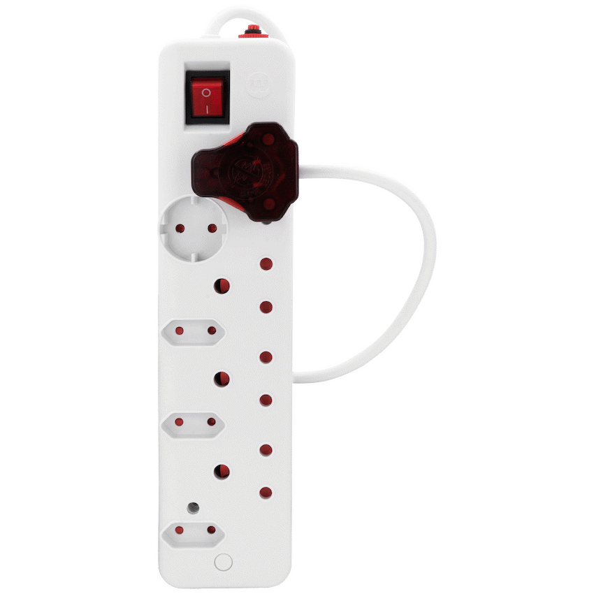 Ellies 8-Way High Surge Multiplug 0.5m