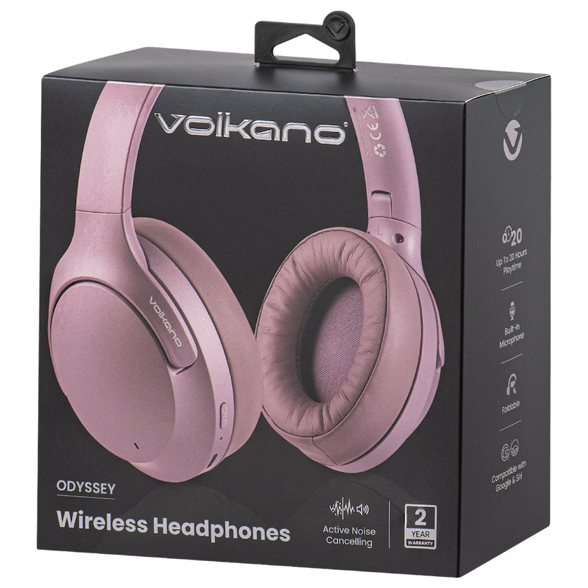 Volkano Odyssey ANC Bluetooth Wireless Headphone - Rose Gold