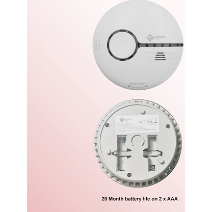 Smart Wi-Fi Smoke Detector Alarm Twin Pack