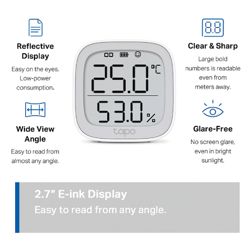 TP-Link Tapo T315 Smart 868mhz Temperature & Humidity Monitor