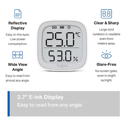 TP-Link Tapo T315 Smart 868mhz Temperature & Humidity Monitor