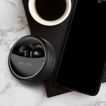 Bounce Proton Series True Wireless Earphones with Charging Case - Black