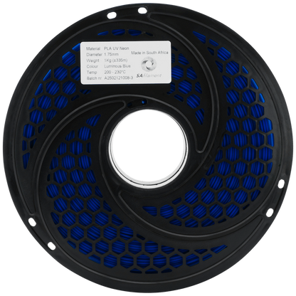 SA Filament PLA UV Neon Filament 1kg - Luminous Blue