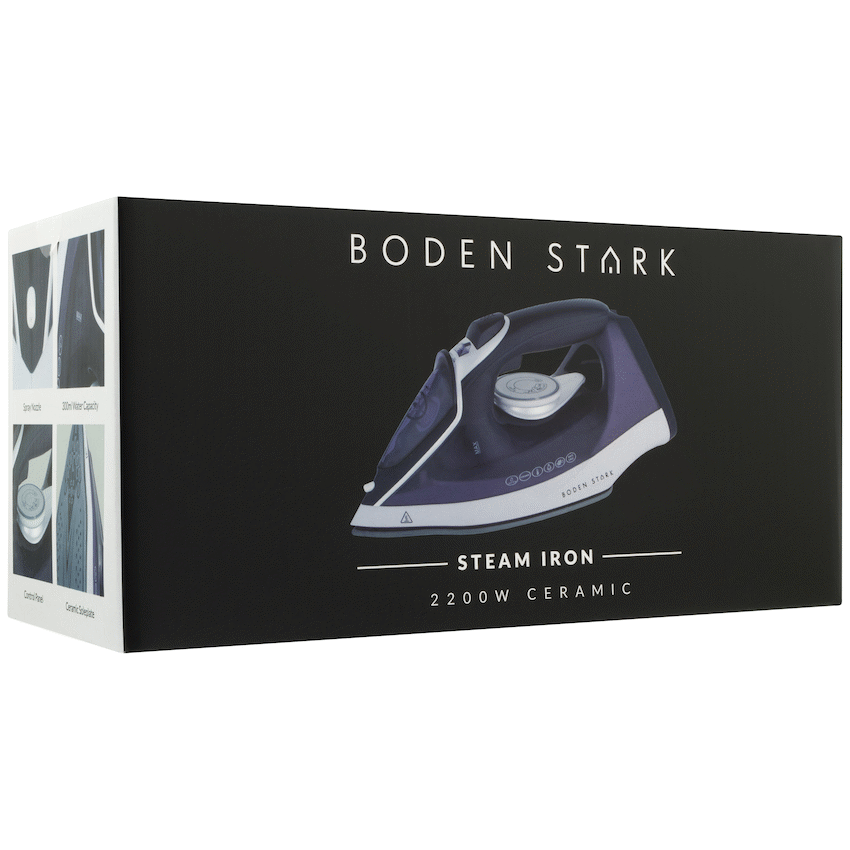 Boden Stark Ceramic Steam Iron - Purple