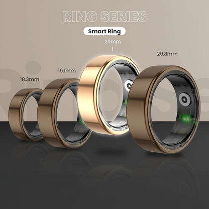 Volkano Ring Series Smart Ring with Charging Case - 20mm