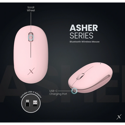 VolkanoX Asher Bluetooth Wireless Mouse - Rose