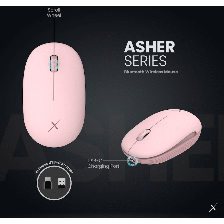 VolkanoX Asher Bluetooth Wireless Mouse - Rose