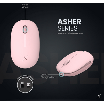VolkanoX Asher Bluetooth Wireless Mouse - Rose