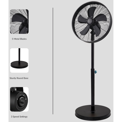 Boden Stark 45cm Stand Fan - Black