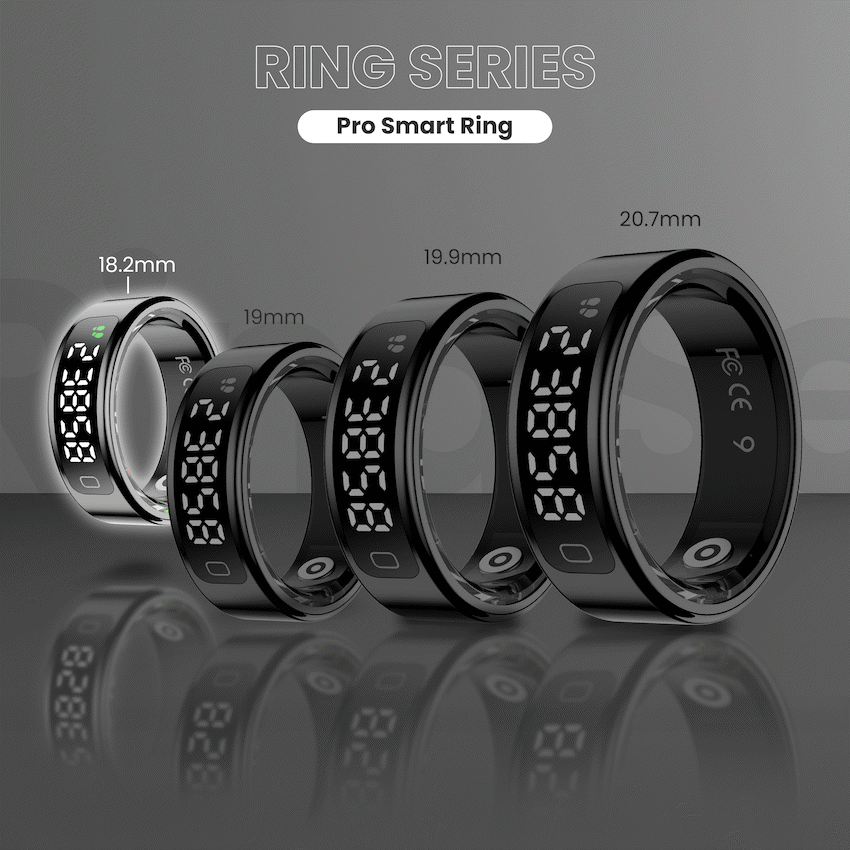 Volkano Ring Series Ring Pro Smart Ring with Charging Case - 18.2mm