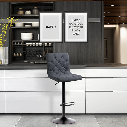 Bayer Large Barstool Grey with black base