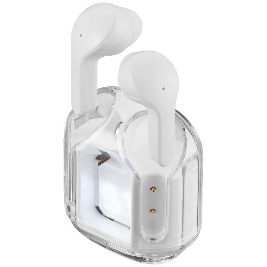 Volkano Crystalline Series TWS Earphone - White - Hardbox