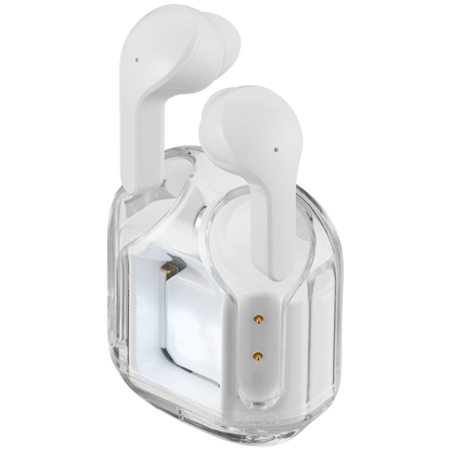 Volkano Crystalline Series TWS Earphone - White - Hardbox