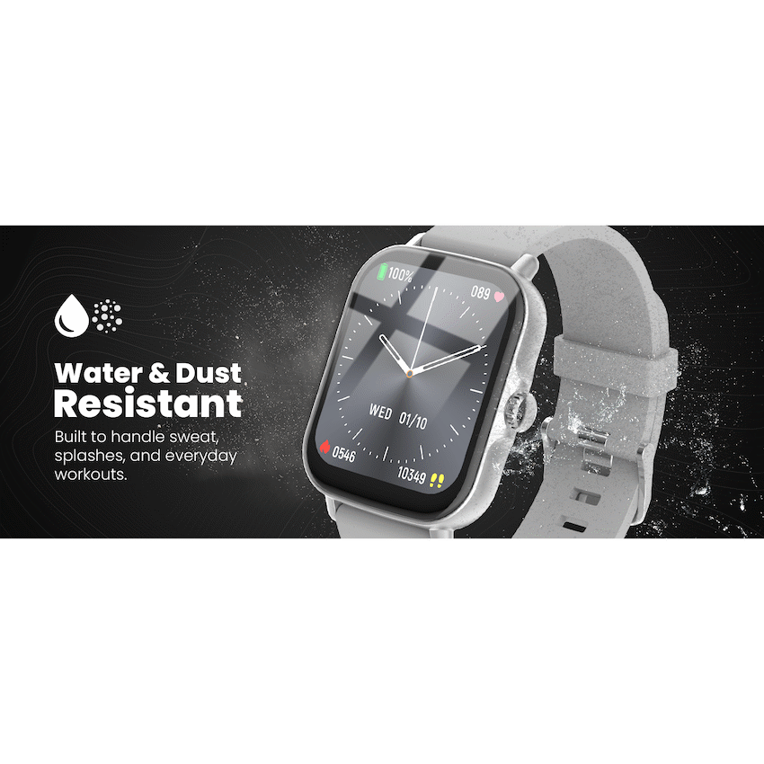Volkano Active Tech Serene series Watch with heart rate monitor - Silver