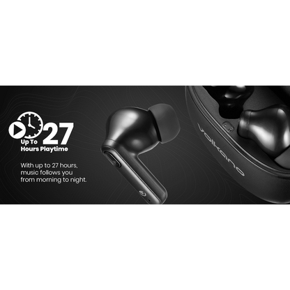 Volkano Pulse Series True Wireless Earphones with Charging Case - Black