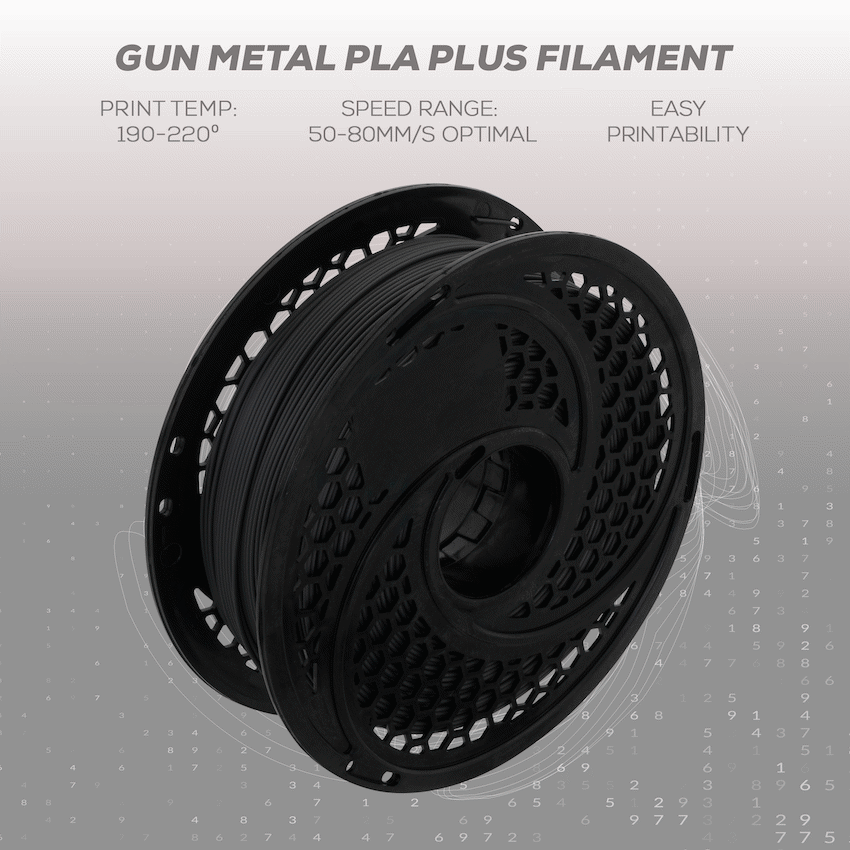 SA Filament Silk PLA Plus Filament 1kg - Gun Metal