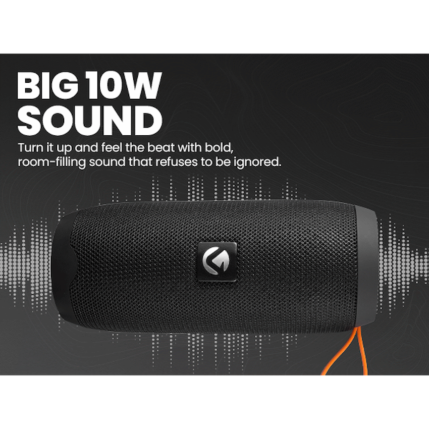 Volkano Stun 2.0 Series Bluetooth Speaker - Black