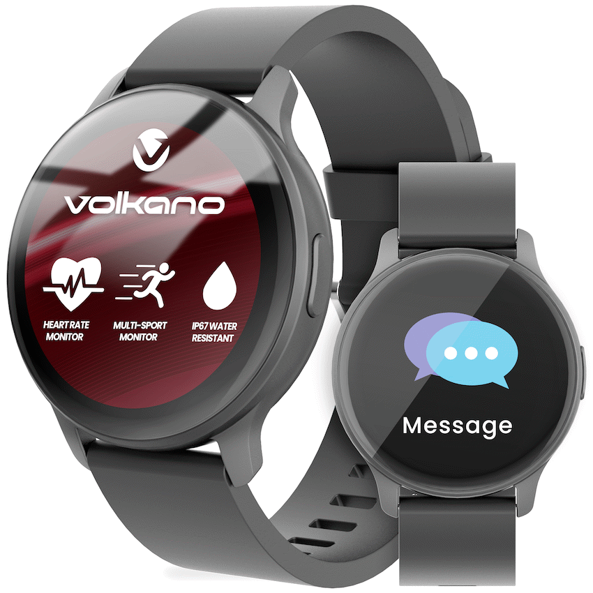 Volkano Active Tech Trend series Watch with heart rate monitor - Black