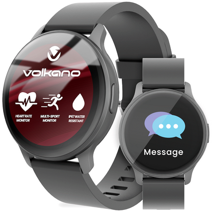Volkano Active Tech Trend series Watch with heart rate monitor - Black