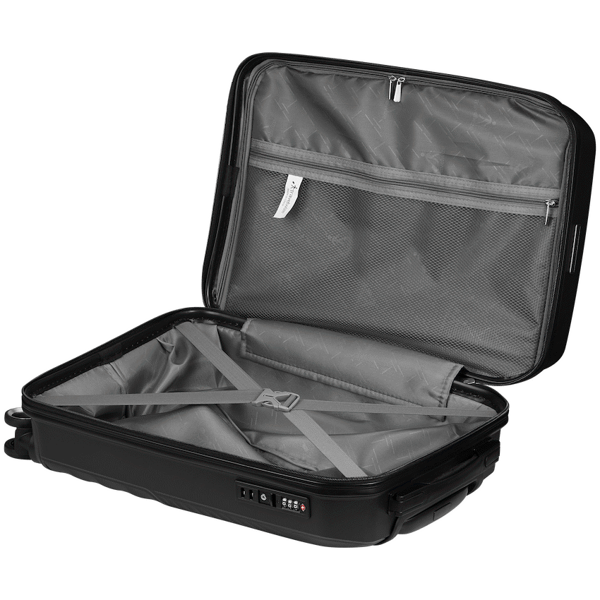 Travelwize Quartz PP 76cm 4-Wheel Spinner Luggage - Black