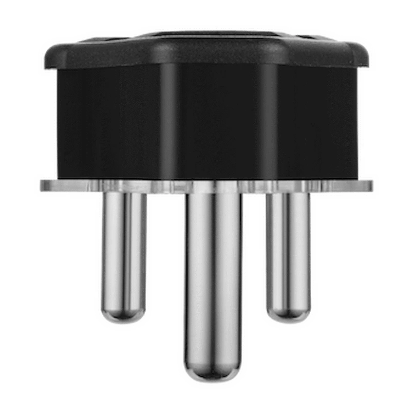 Ellies 16a Heavy-Duty Rubber Screw-on Plug Top - Black