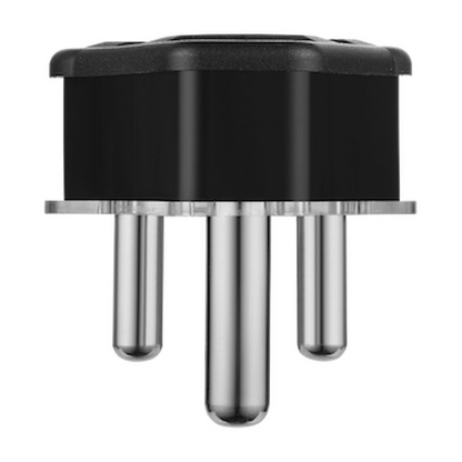 Ellies 16a Heavy-Duty Rubber Screw-on Plug Top - Black