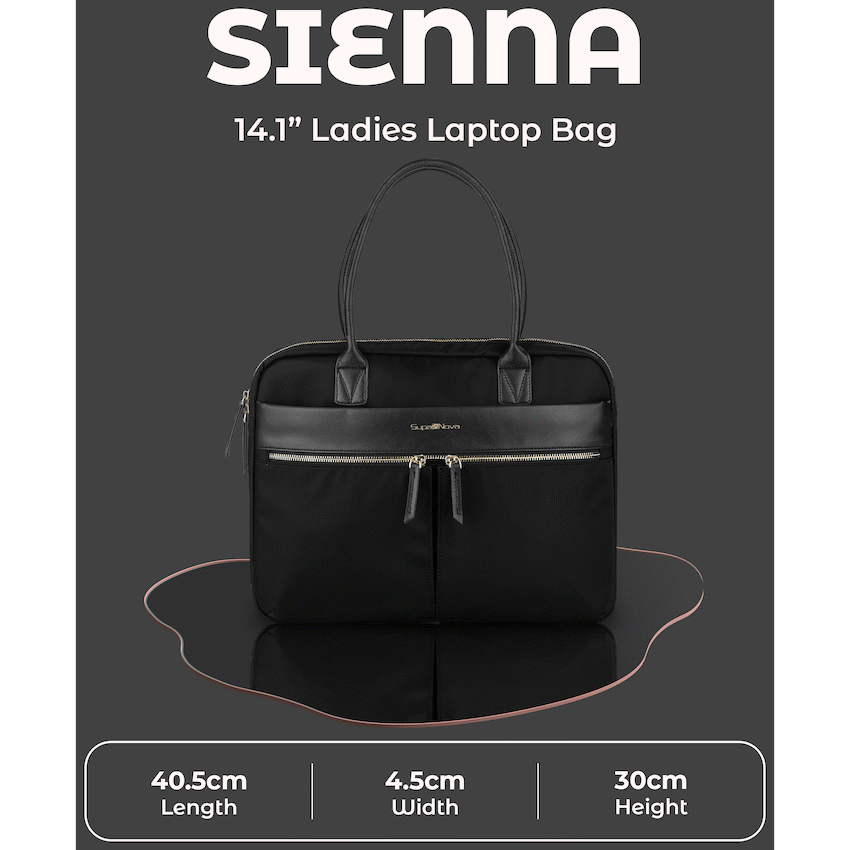SupaNova Sienna  14.1' Ladies Laptop Bag - Black