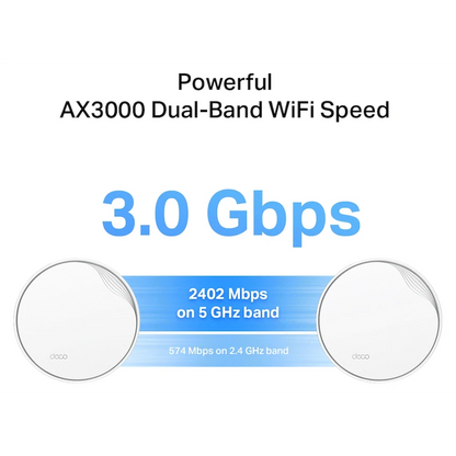 TP-Link Deco X50-POE (3-Pack) AX3000 Whole Home Mesh Wi-Fi 6 System with PoE