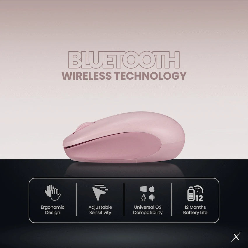 VolkanoX Magma Bluetooth Wireless Mouse - Rose