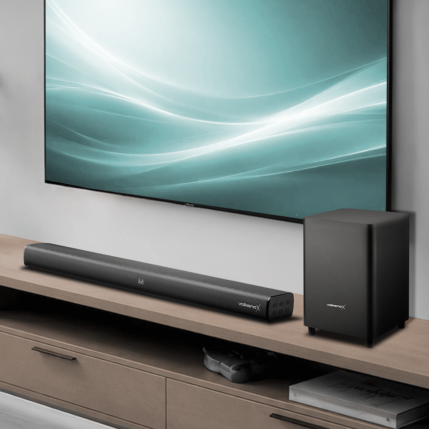 VolkanoX Supersonic 2 Series 2.1 200w Soundbar System with Wireless Subwoofer - Black