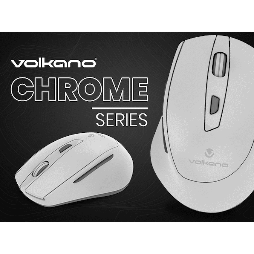 Volkano Chrome Series Wireless Mouse - Gray